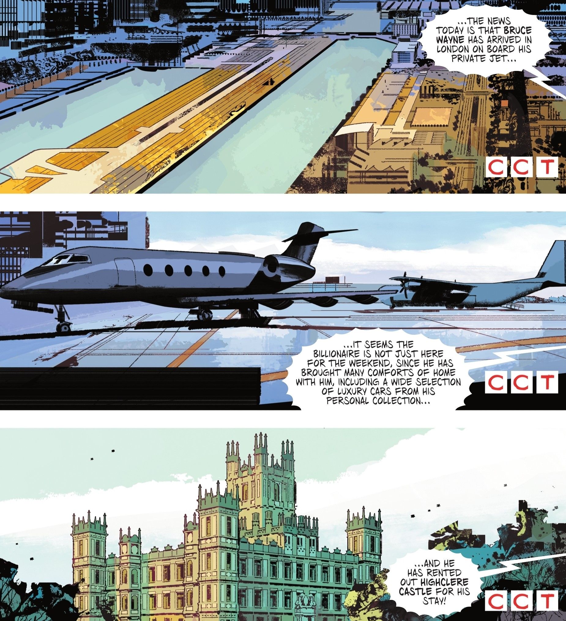 Batman Dylan Dog #1 com Bruce Wayne chegando em Londres