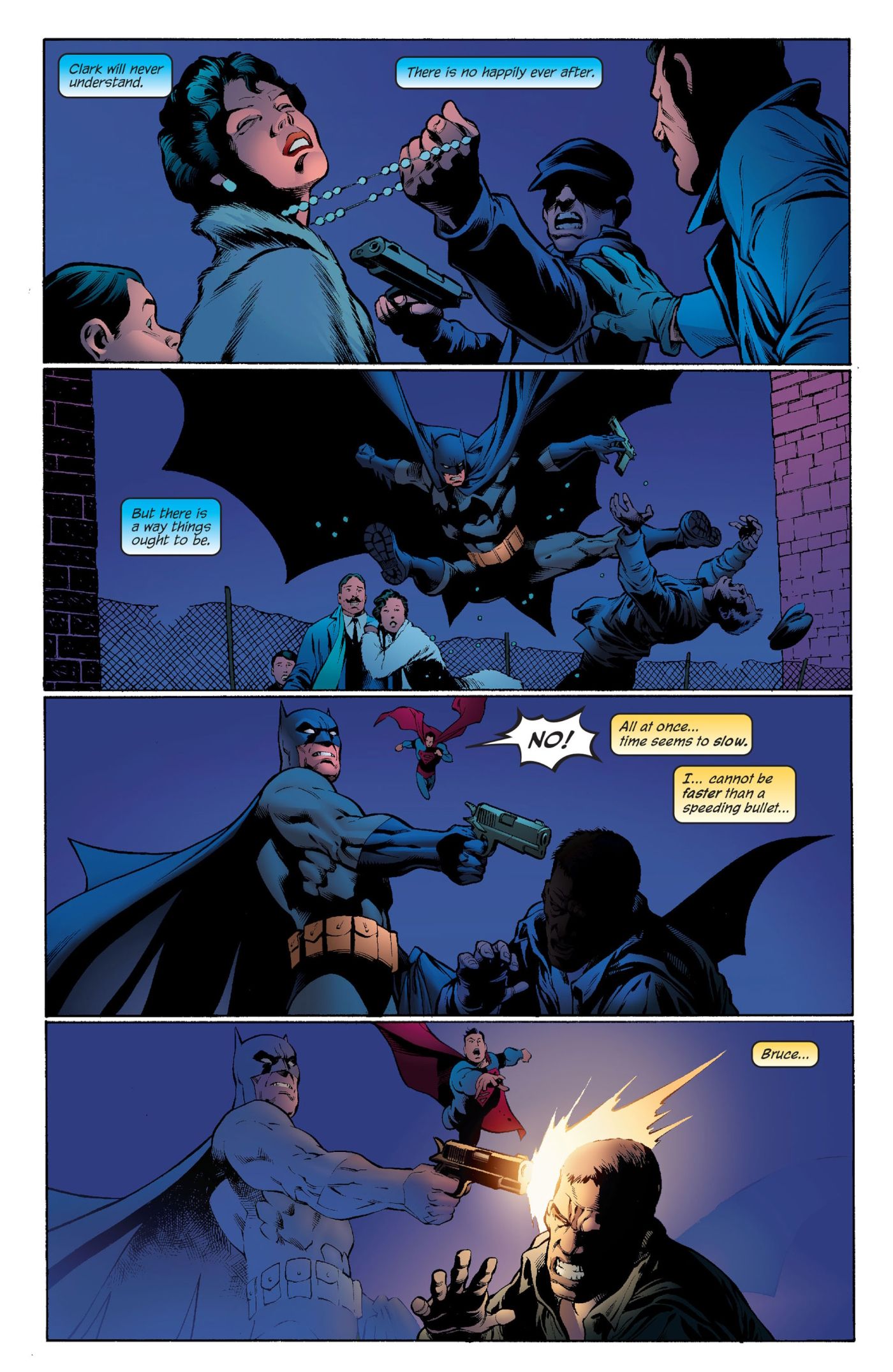 Superman/Batman #16, Batman impede o assassinato dos Waynes, apagando-se inadvertidamente da existência