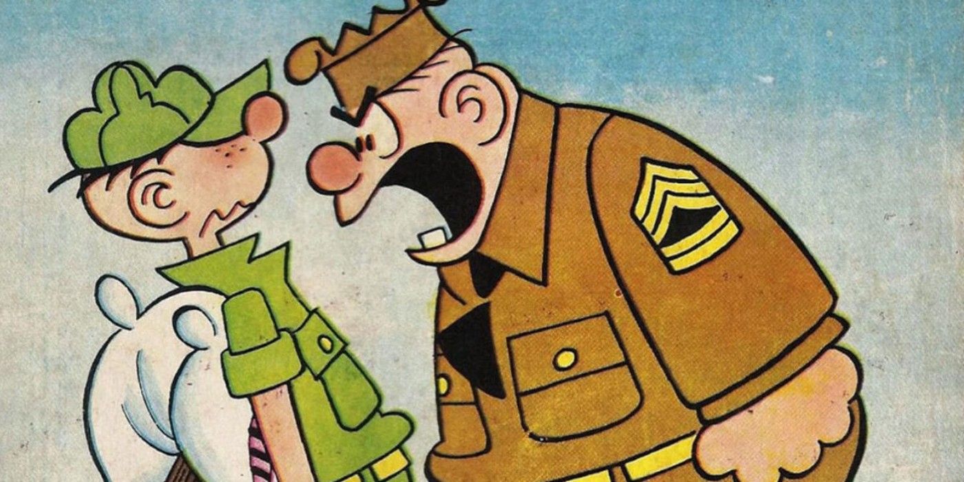 Image of Sgt Snorkel yelling at Beetle Bailey