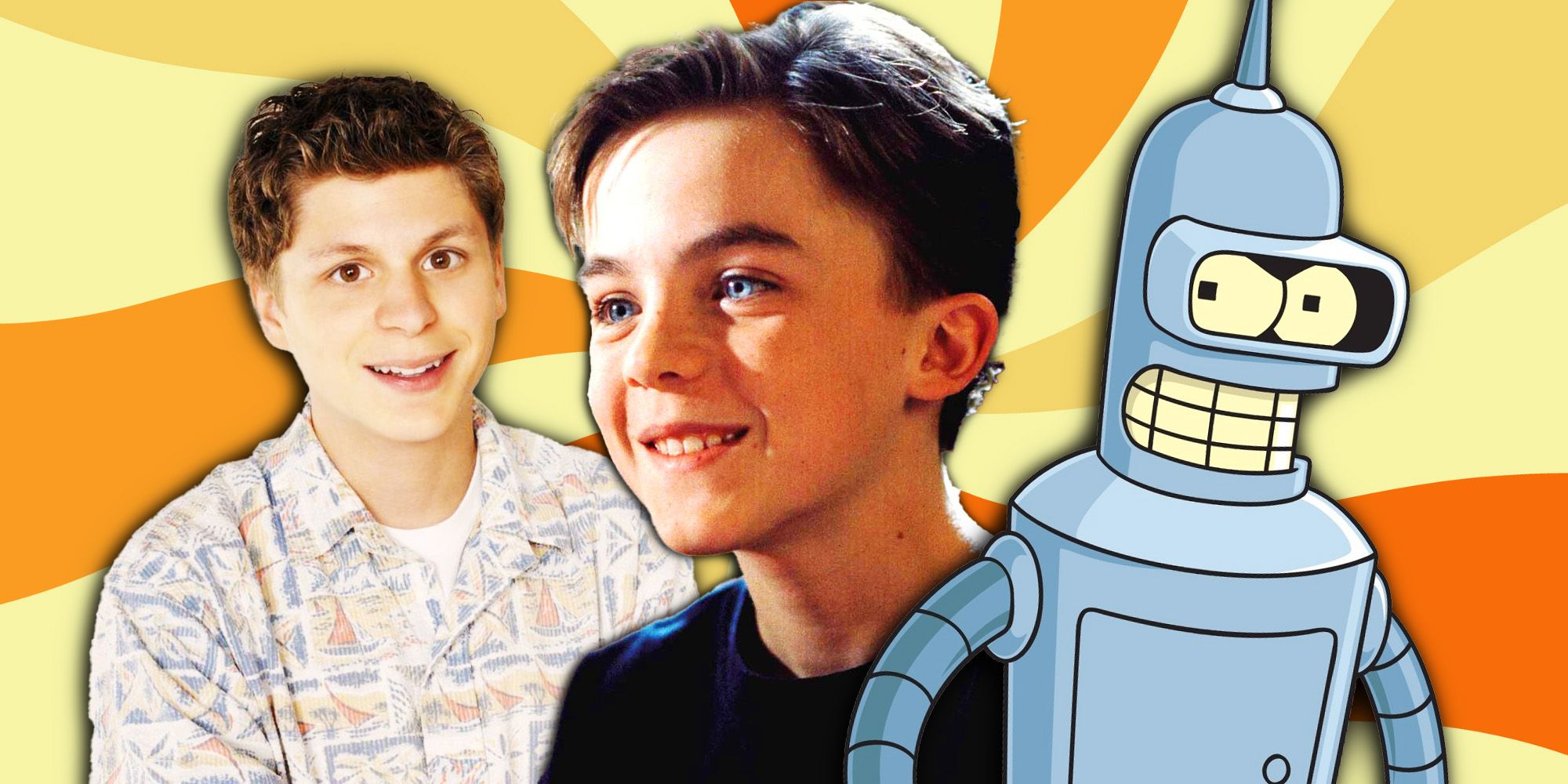 Bender from Futurama, Michael Cera from Arrested Development, Frankie Muniz from Malcolm in the Middle