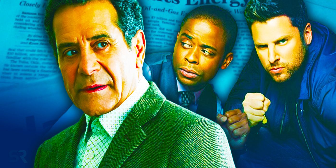 Shawn and Gus from Psych and Adrian Monk from Monk