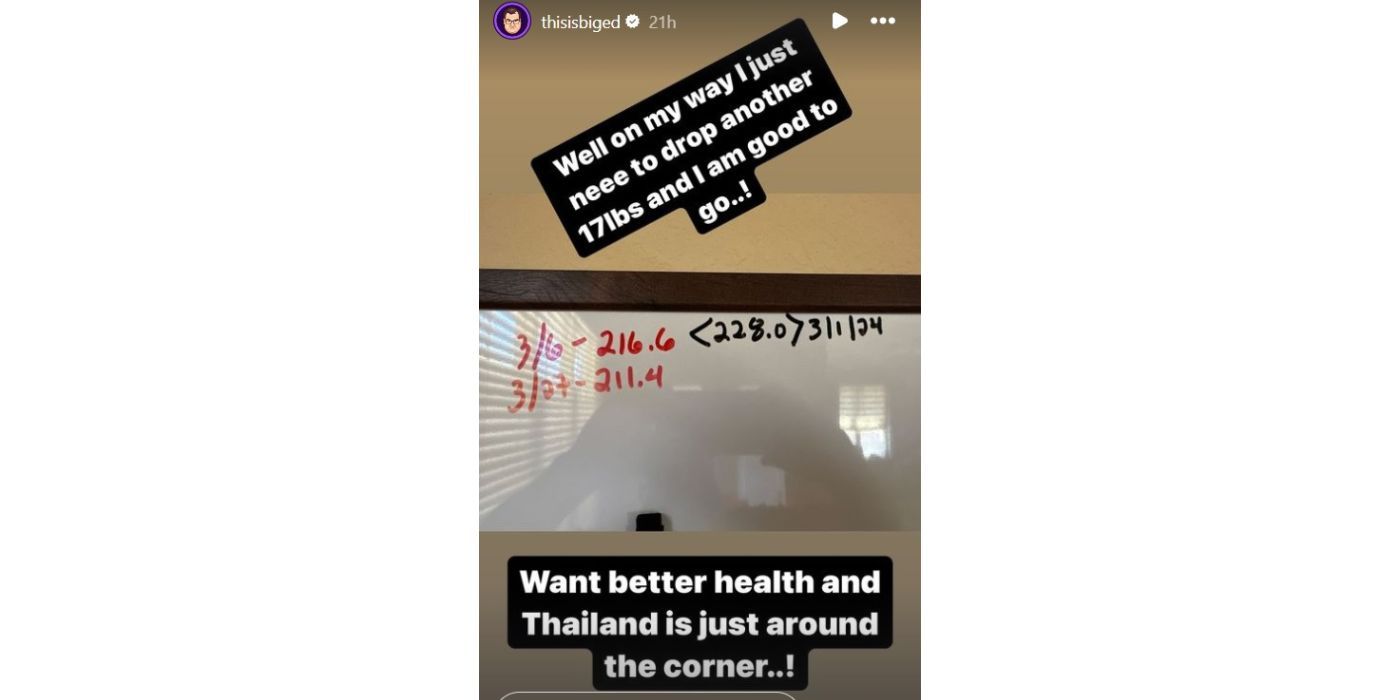 Big Ed Brown In 90 Day Fiance shows weight loss on Instagram