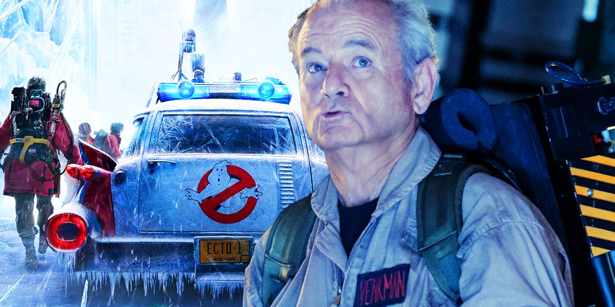 Bill Murray and the Ghostbusters Frozen Empire poster