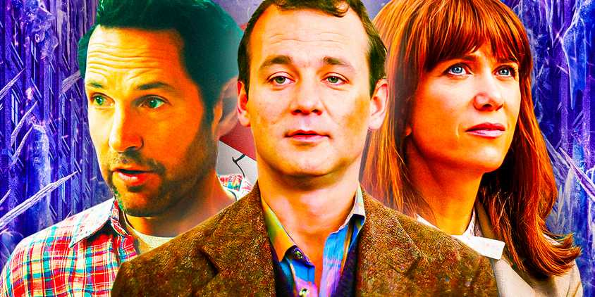  Bill Murray as Dr. Peter Venkman & Kristen Wiig as Erin Gilbert & Paul Rudd as Gary Grooberson from The Ghostbusters Franchise