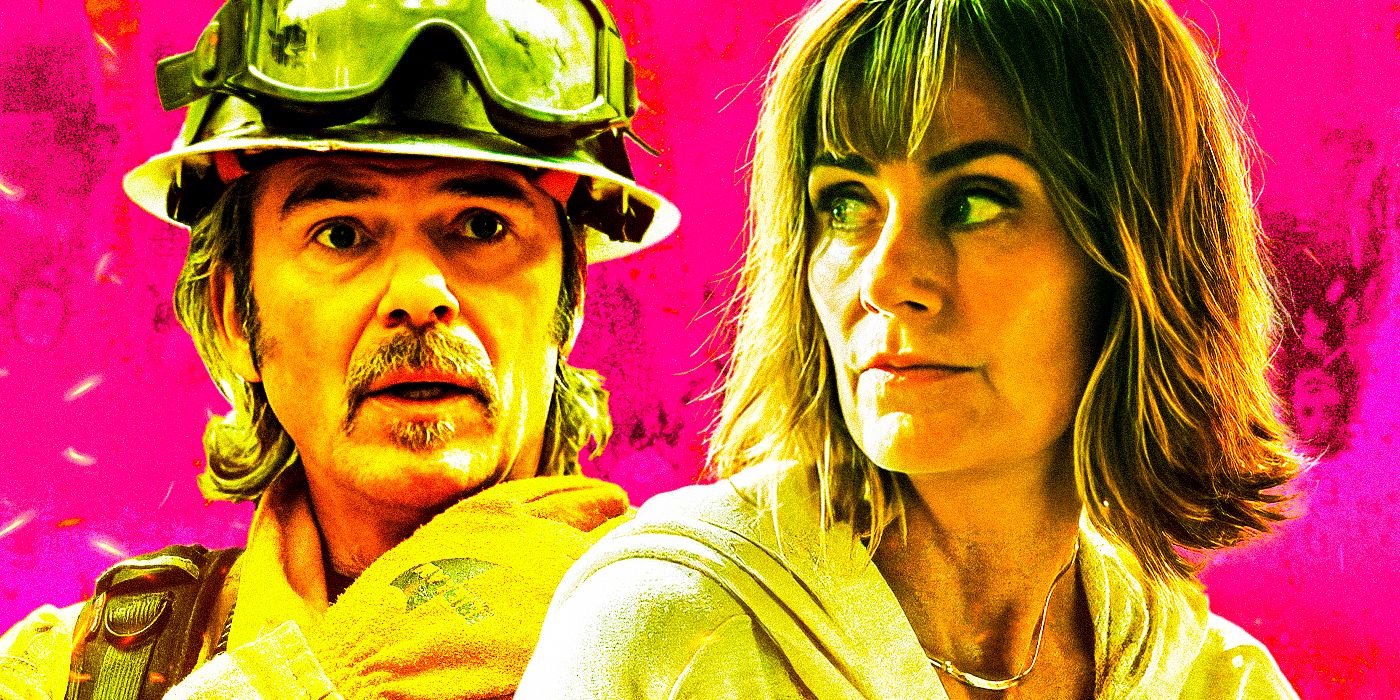 Billy Burke as Vince Leone and Diane Farr as SharonLeone in Fire Country