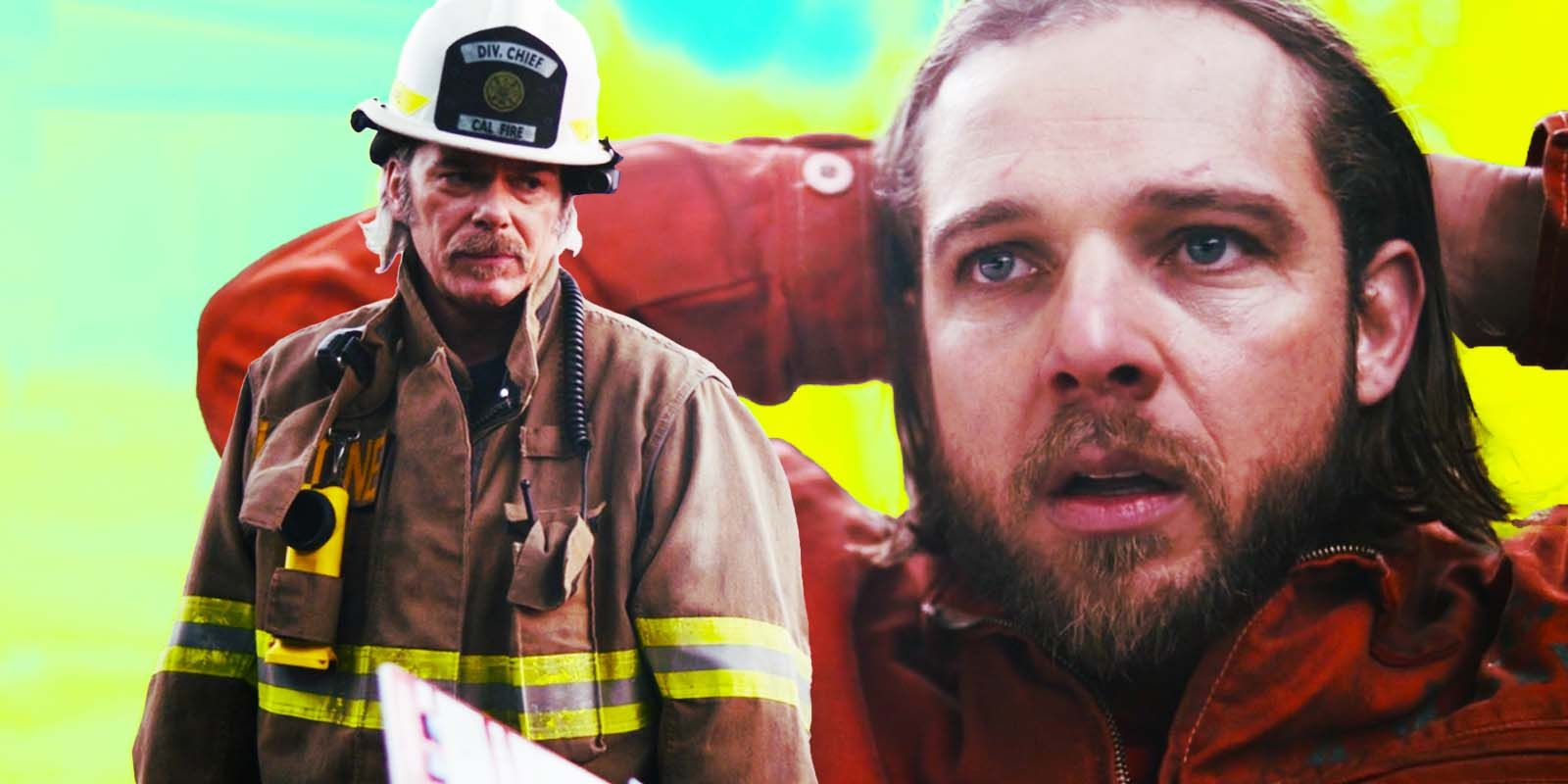 Billy Burke as Vince Leone and Max Thieriot as Bode Leone in Fire Country season 2, episode 4