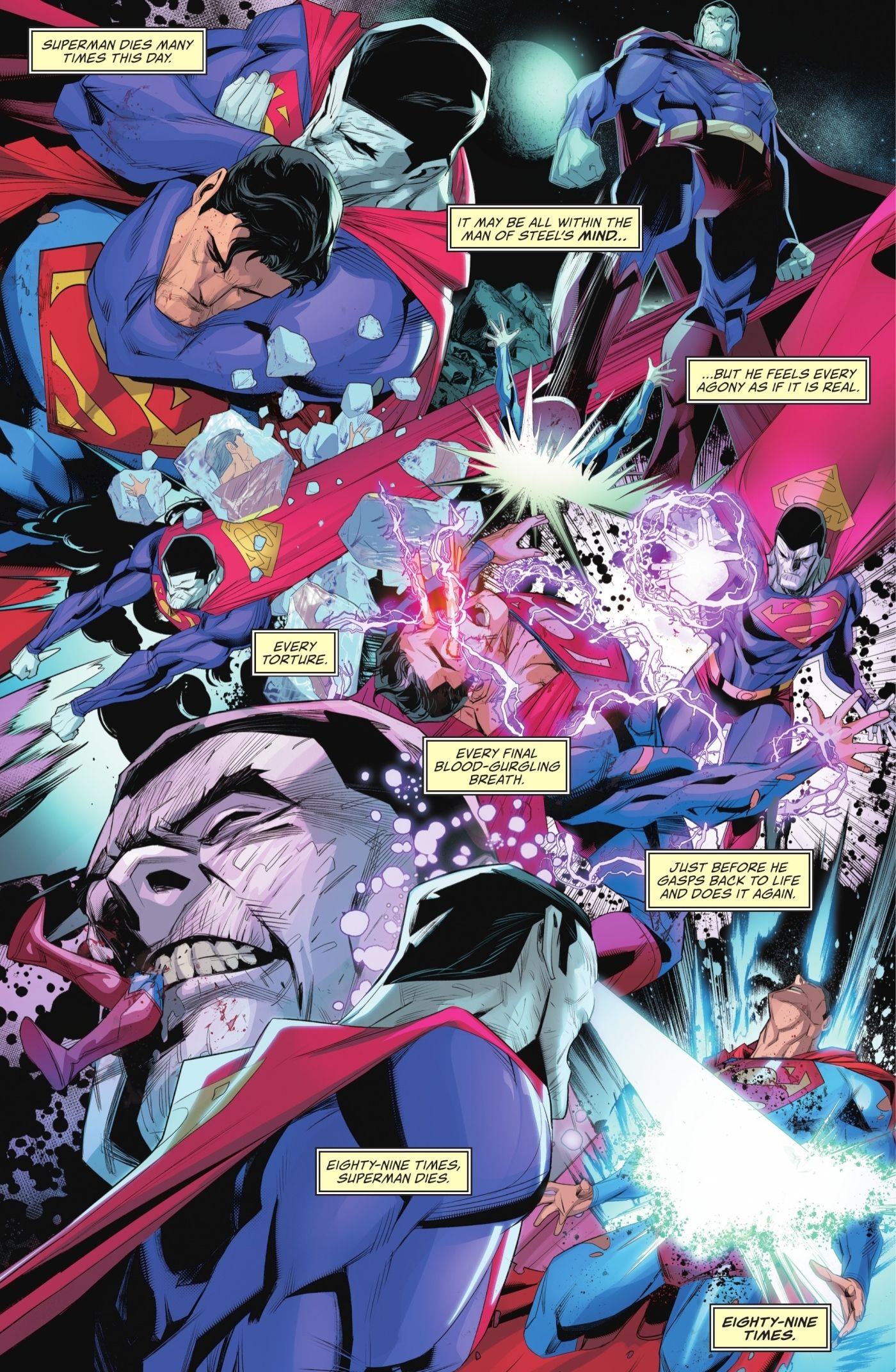 Bizarro mata brutalmente o Superman repetidas vezes