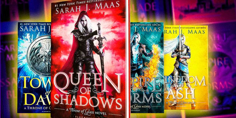 Blended image of Throne of Glass book covers