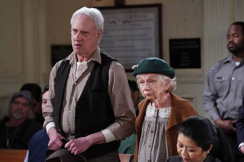 Brent Spiner as Bob Wheeler and Annie O'Donnell as June Wheeler in Night Court