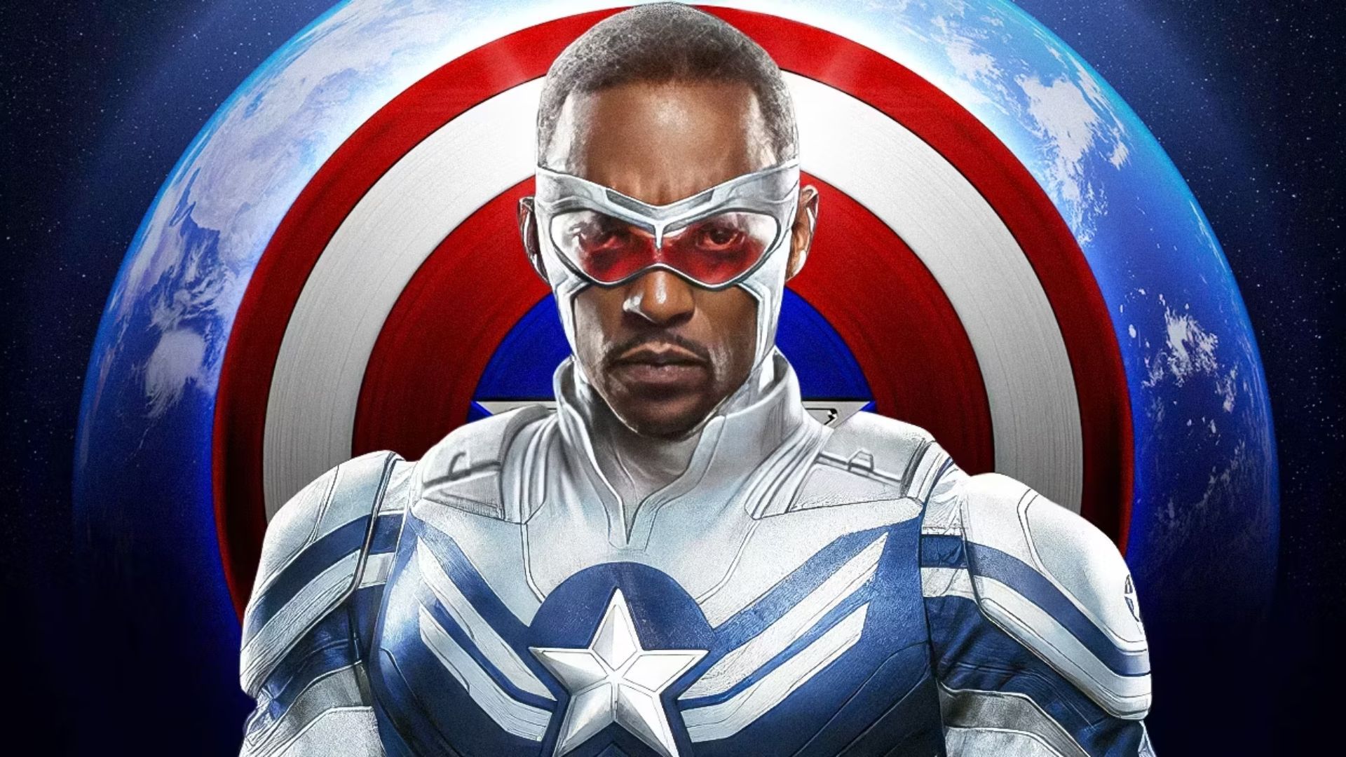 Anthony Mackie as Sam Wilson in a promo for Captain America: Brave New World