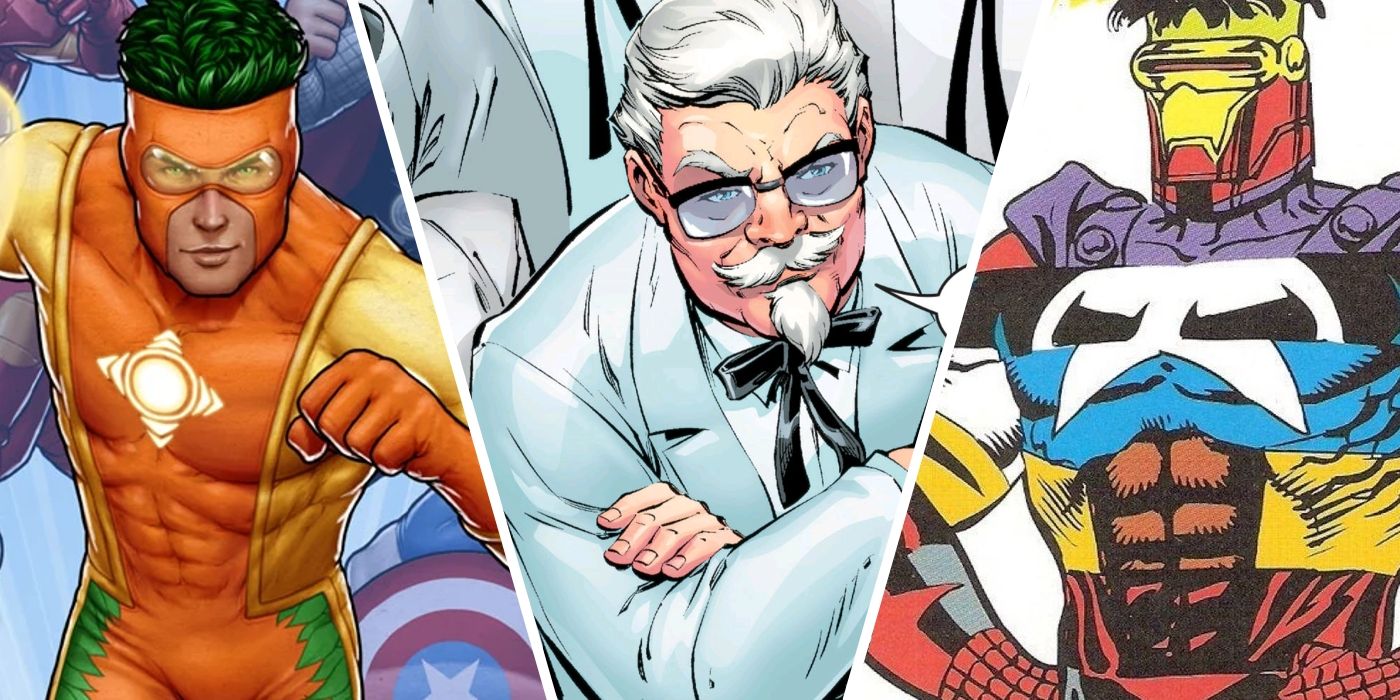 Captain Citrus Colonel Sanders and Combo Man Marvel DC Promotions