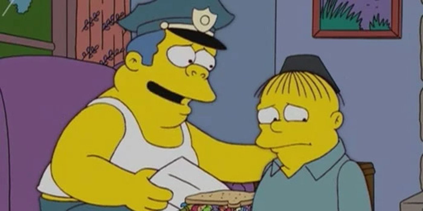 Chief Wgguns talks to Ralph in The Simpsons