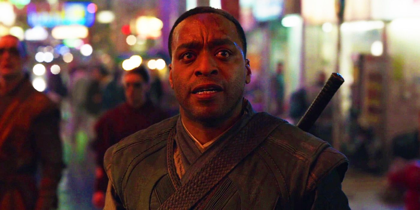Chiwetel Ejiofor's Mordo looking worried about Doctor Strange