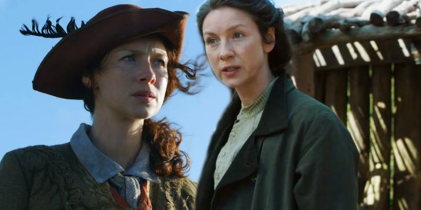 Claire in Outlander Season 1 Next to Claire in Outlander Season 7