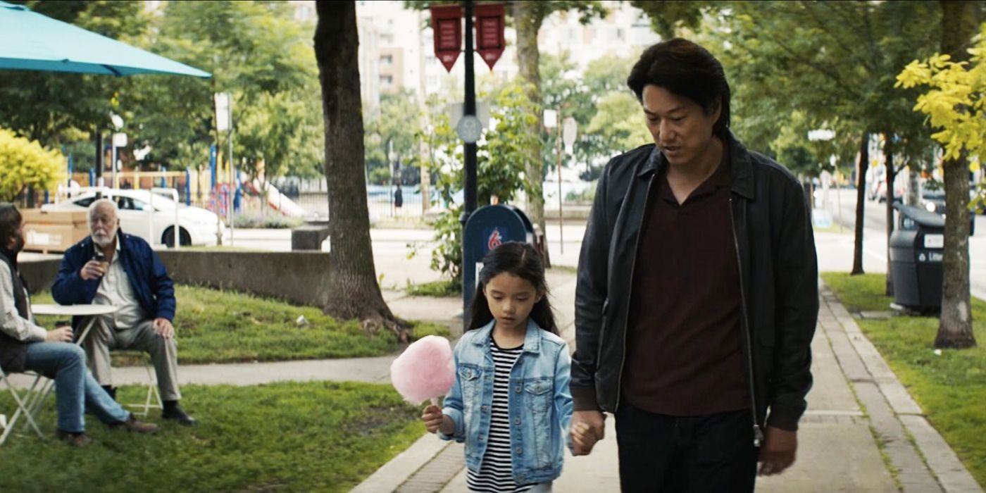 Code 8 Sun Kang as Officer Park with his daughter