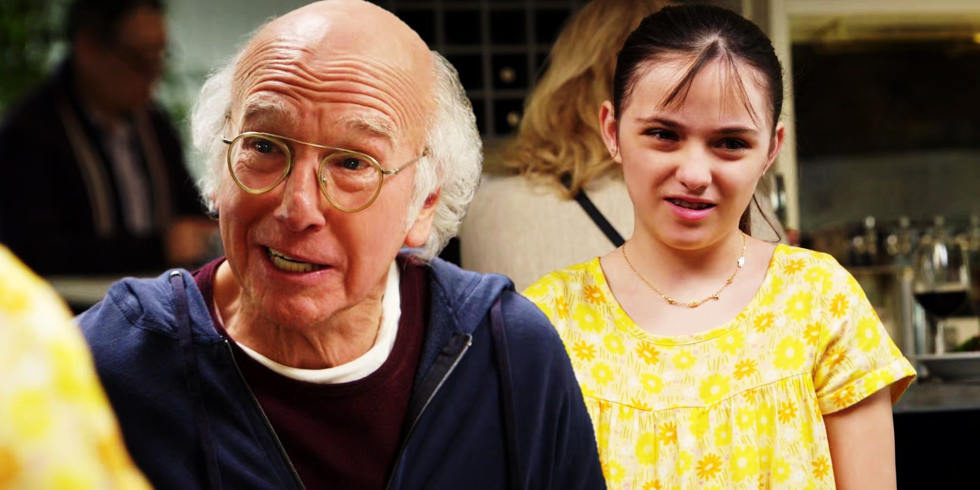 Collage of Larry and Olivia in Curb Your Enthusiasm
