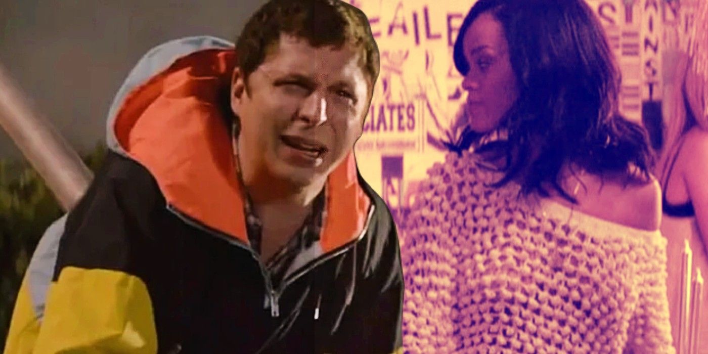 Collage of Michael Cera and Rihanna in This Is the End