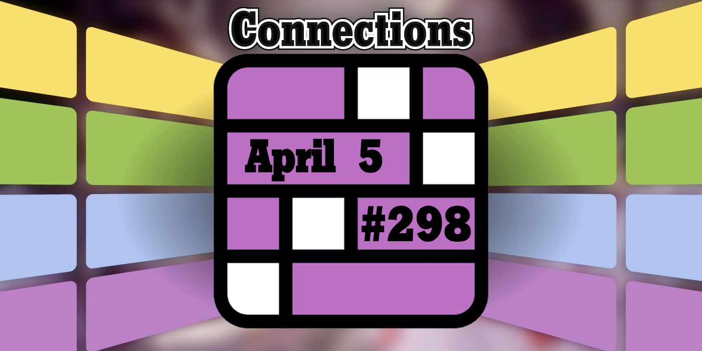 Connections April 5 Grid with the title and game number