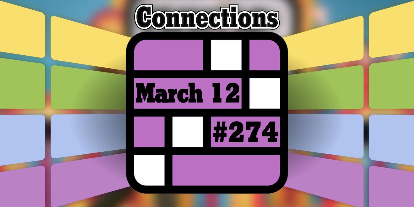 Connections March 12 Grid with a blurred background