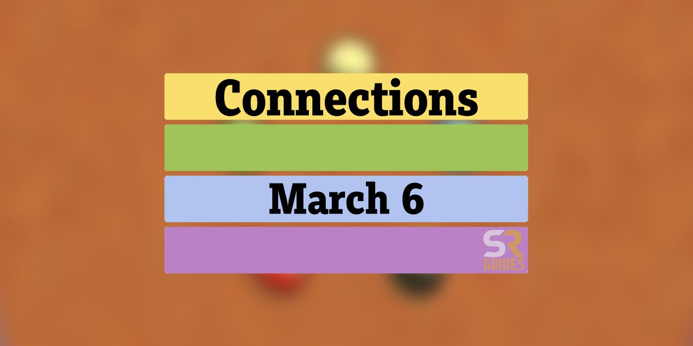 Connections March 6 Grid with the answers removed to avoid spoilers