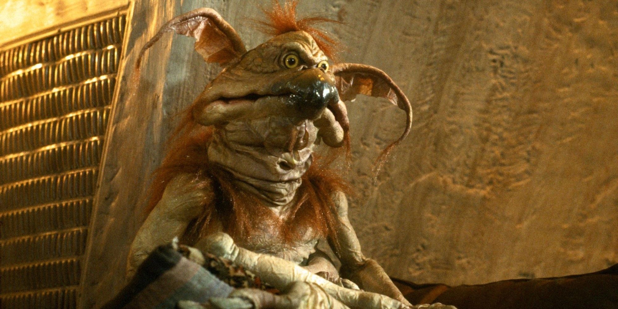 Salacious B. Crumb, a Kowakian Monkey-Lizard, in Jabba's Palace in Star Wars: Episode VI - Return of the Jedi