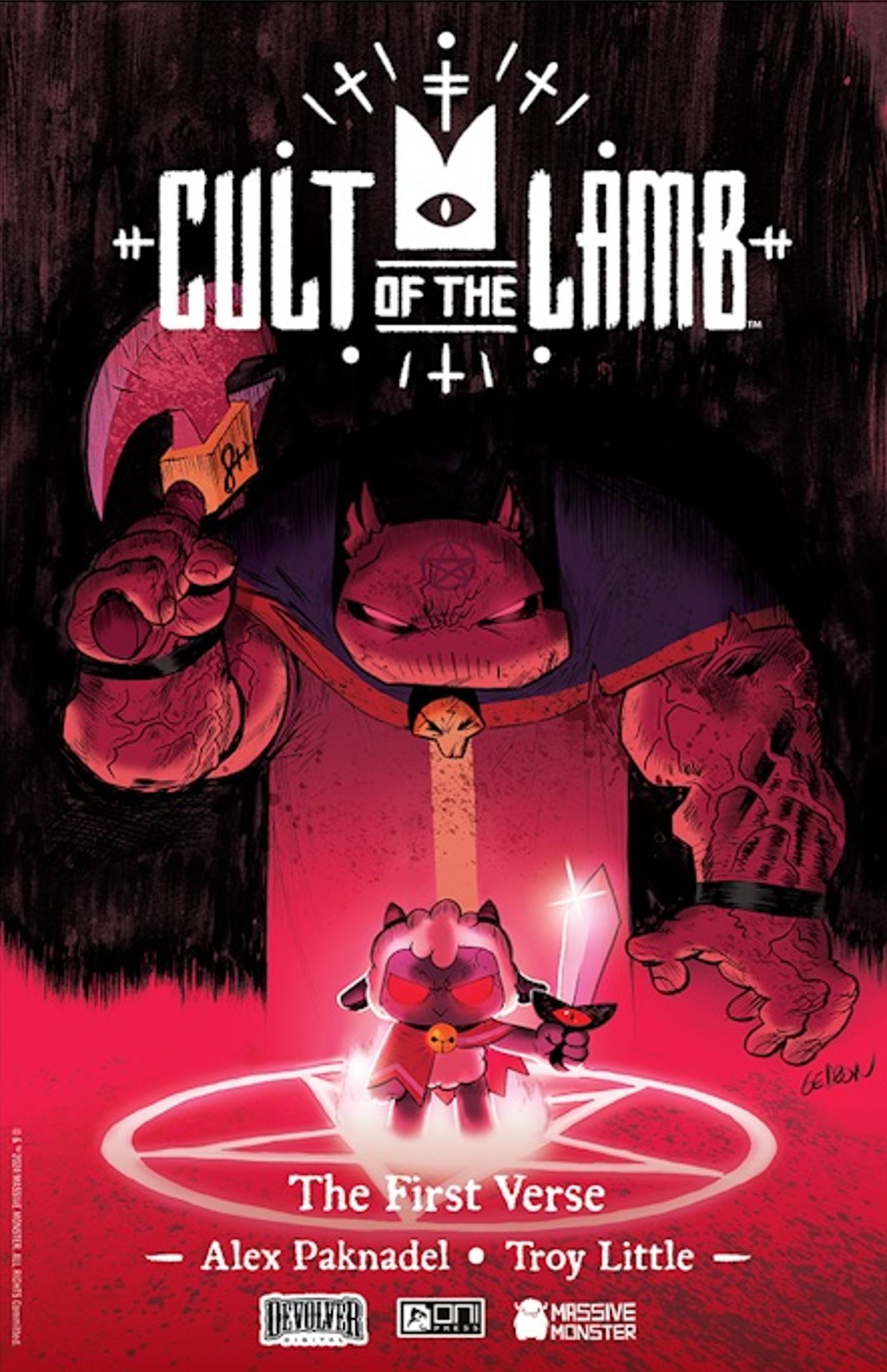 Cult of the Lamb The First Verse Second Comic Cover Featuring the Lamb Preparing for Battle
