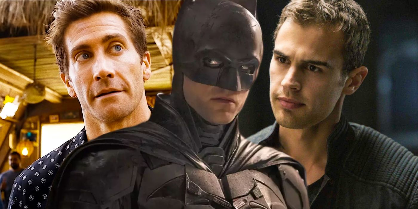 Custom image of The Batman's Batman with Jake Gyllenhaal and Theo James behind him