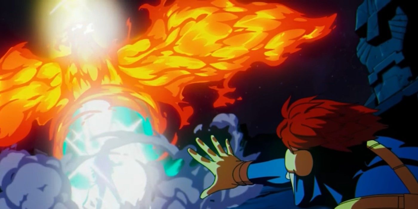 Ciclope lutando contra a Fênix Negra em X-Men 97