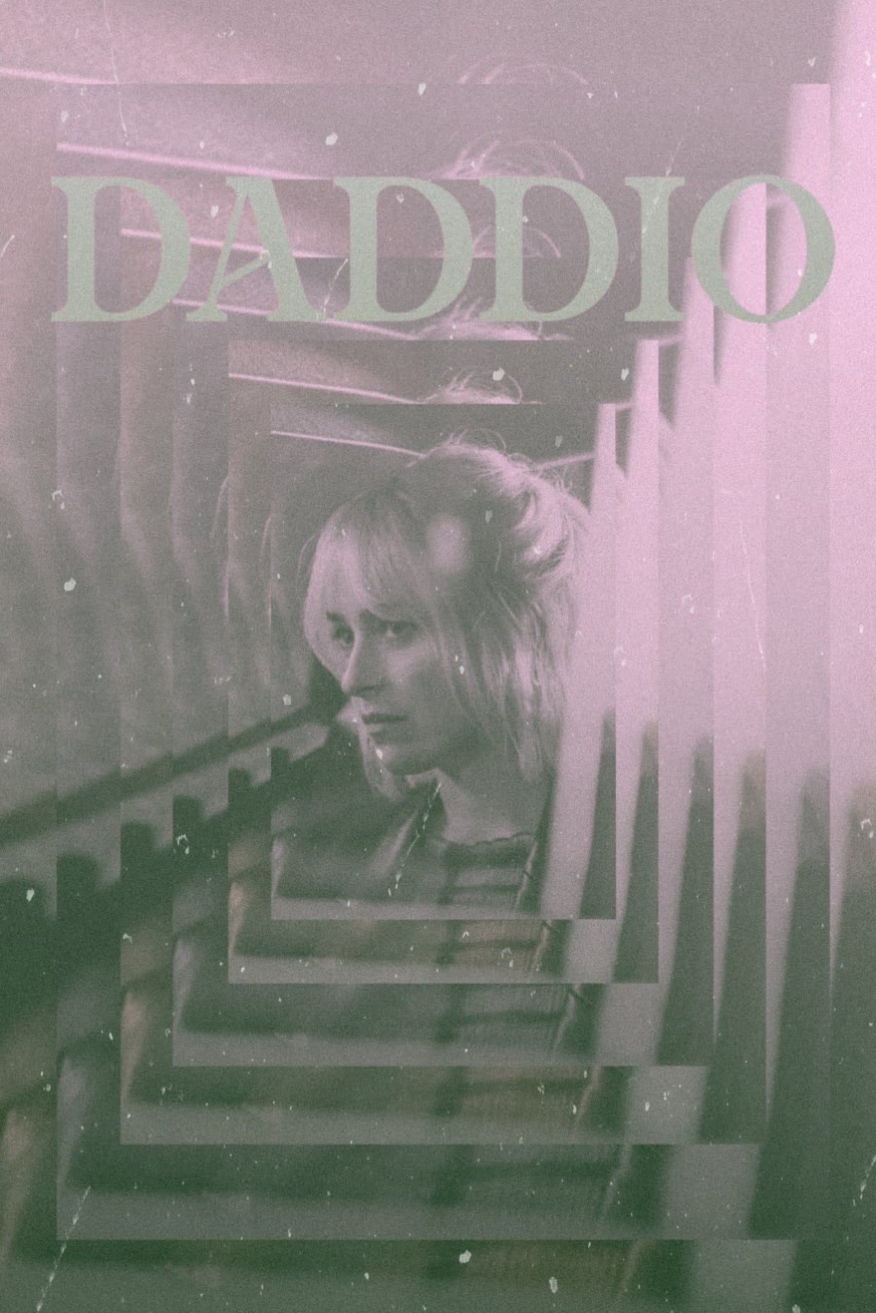 Daddio Movie Poster Showing Dakota Johnson in a Square Optical Illusion