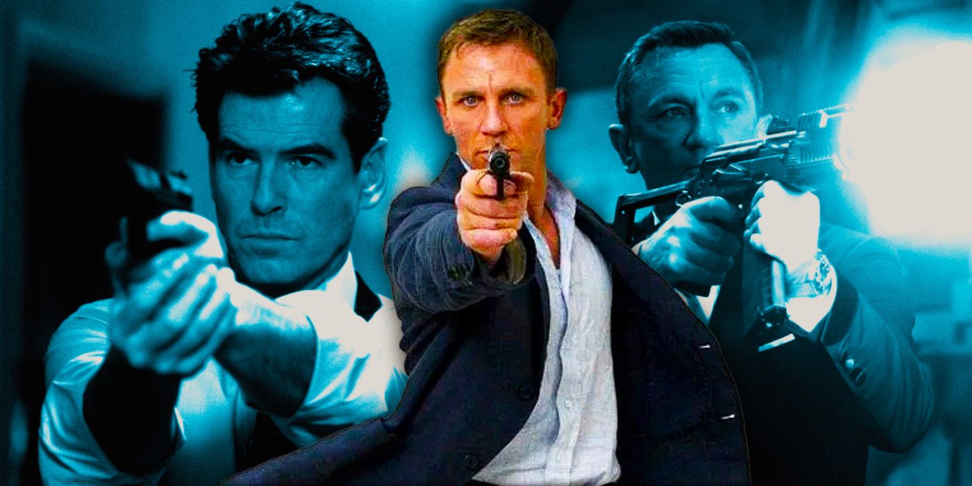 Daniel Craig in James Bond with Pierce Brosnan from James Bond