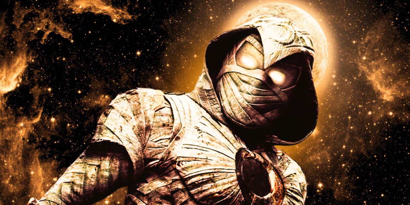 Dark Moon Knight image in front of starry background