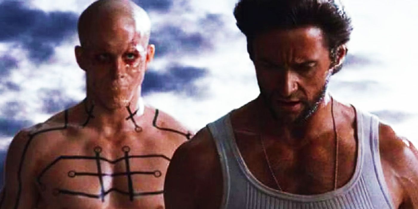 Deadpool and Wolverine about to fight in X-Men Origins Wolverine