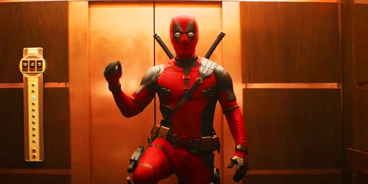 Deadpool showing off his new costume in Deadpool & Wolverine's trailer