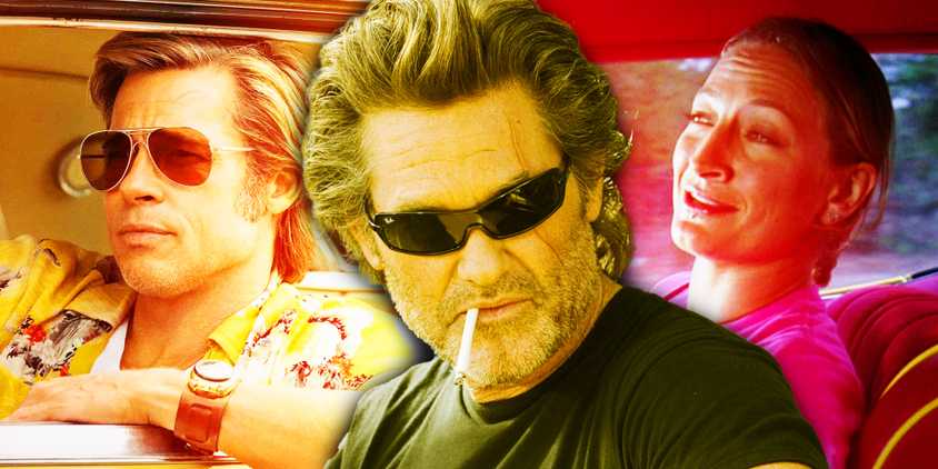 Death Proof's Stuntman Mike, Once Upon a Time in Hollywood's Cliff Booth, and Zoe Bell in either Death Proof or OUATIH