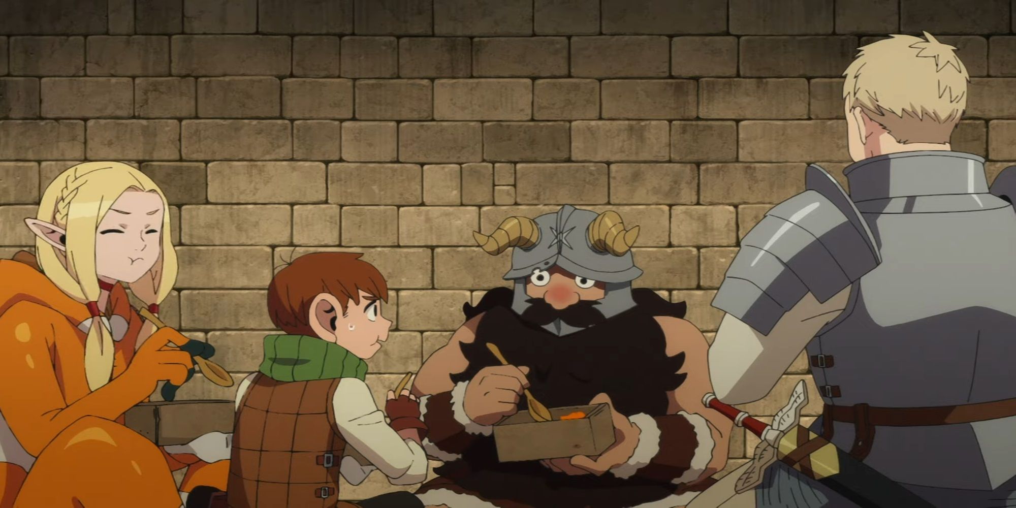 Delicious In Dungeon Trailer featuring the Touden Party eating together inside the dungeon.