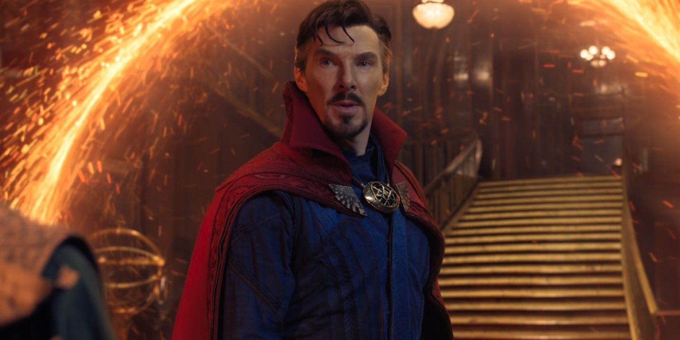 Doctor Strange about to walk through a Sling Ring portal at the end of Doctor Strange in the Multiverse of Madness-1