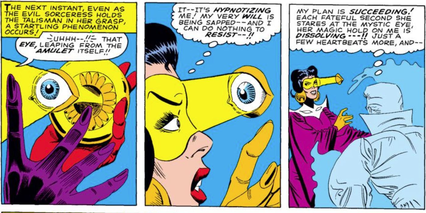 Doctor Strange hypnotizes an enemy in Marvel Comics