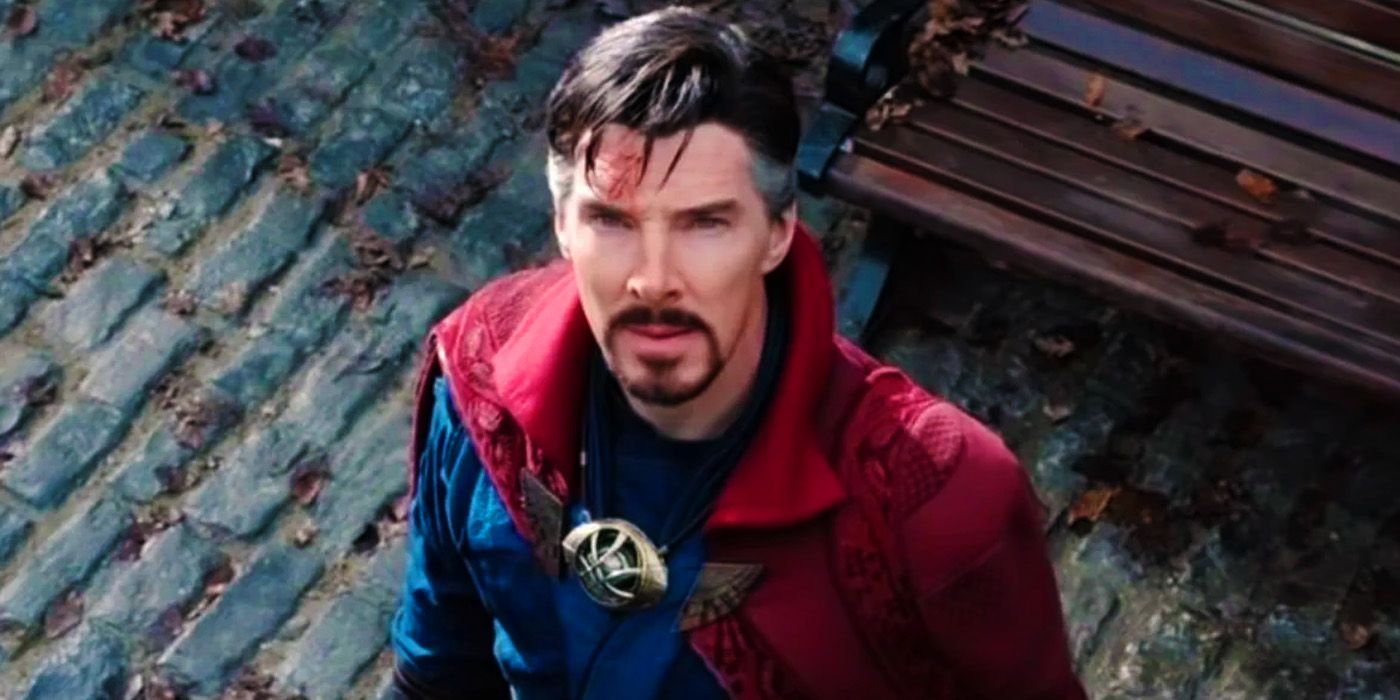 Doctor Strange on the street on Earth-838 in Doctor Strange in the Multiverse of Madness