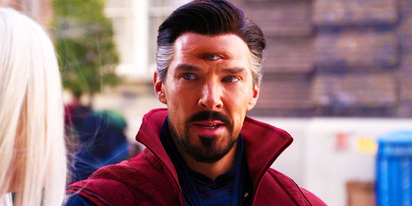 Doctor Strange showing off his third eye at the end of Doctor Strange in the Multiverse of Madness