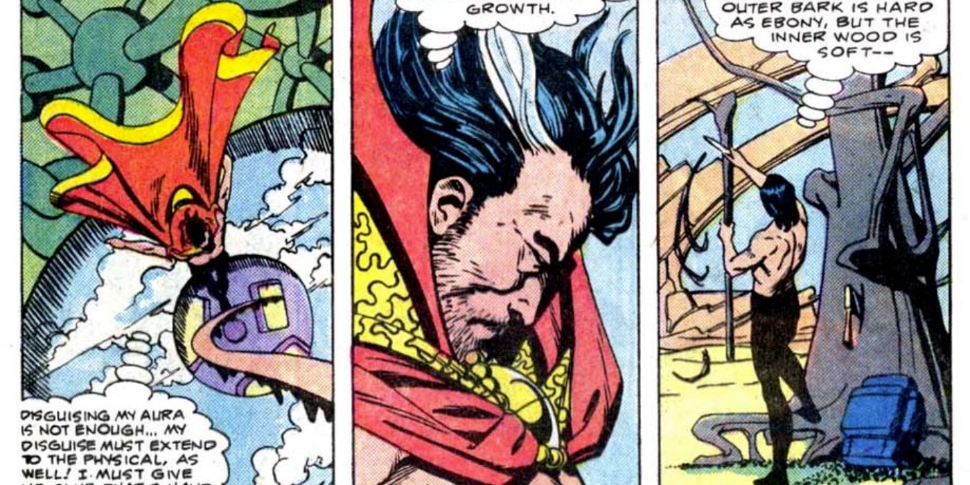 Doctor Strange traveling through dimensions in Marvel Comics