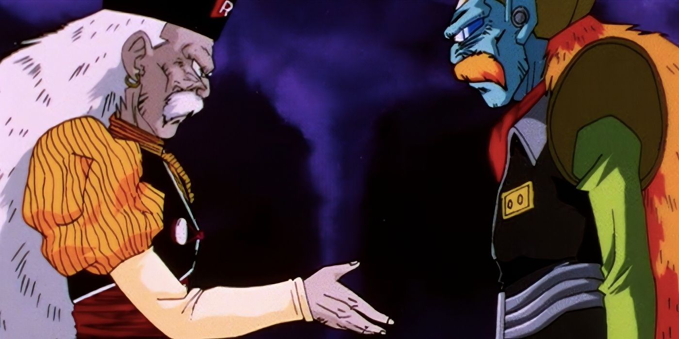 Dr. Gero meeting Dr. Myuu in Dragon Ball GT. 