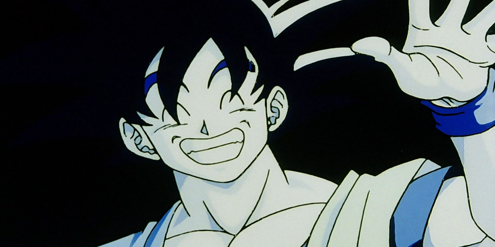 Goku saying goodbye to everyone in the Cell Saga of DBZ.