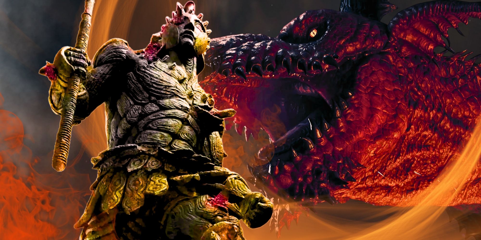 The Talos and the Dragon from Dragon's Dogma 2.