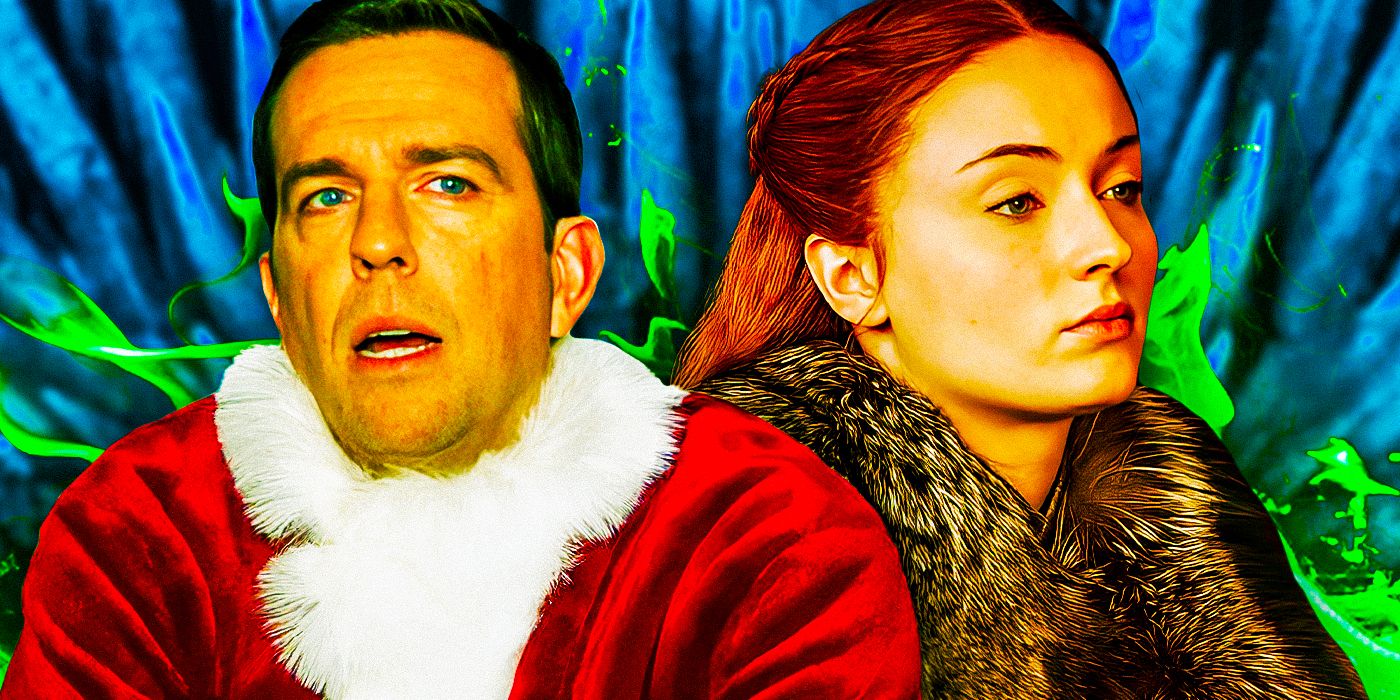 Ed-Helms-as-Andy-Bernard-from-The-Office--Sophie-Turner-as-Sansa-Stark-from-Game-of-Thrones-