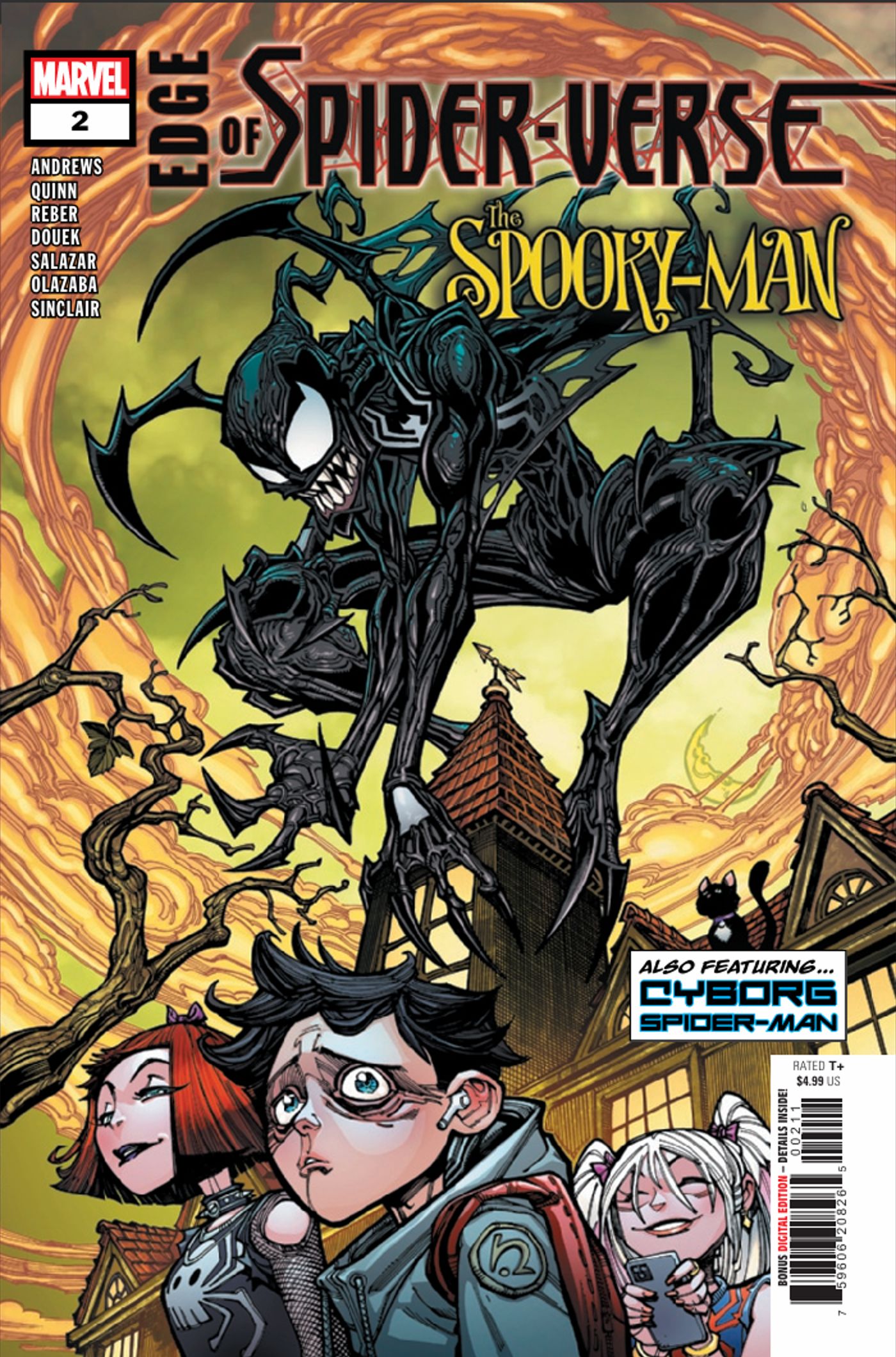 Edge of Spider-Verse #2 Cover Art Featuring Spooky-Man, Gluemy and Sailor