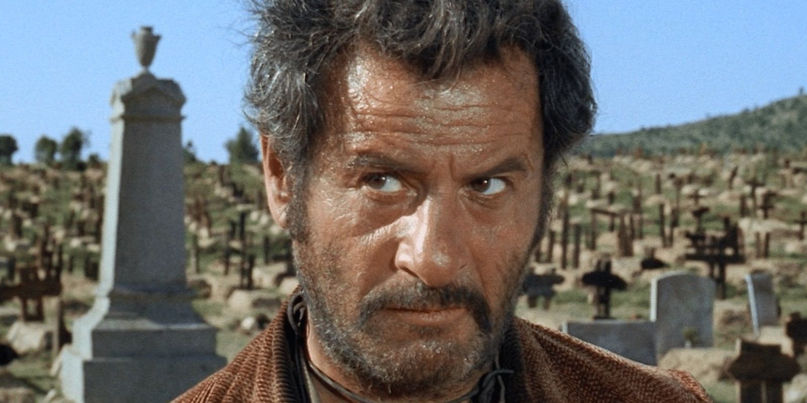 Eli Wallach in a graveyard in The Good, the Bad, and the Ugly