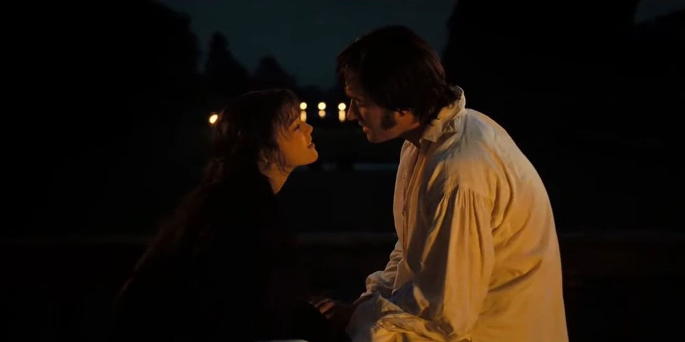 Elizabeth looking at Mr Darcy in the Pride & Prejudice - ending scene