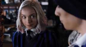 Emma Myers as Enid talking to Ajax in Wednesday