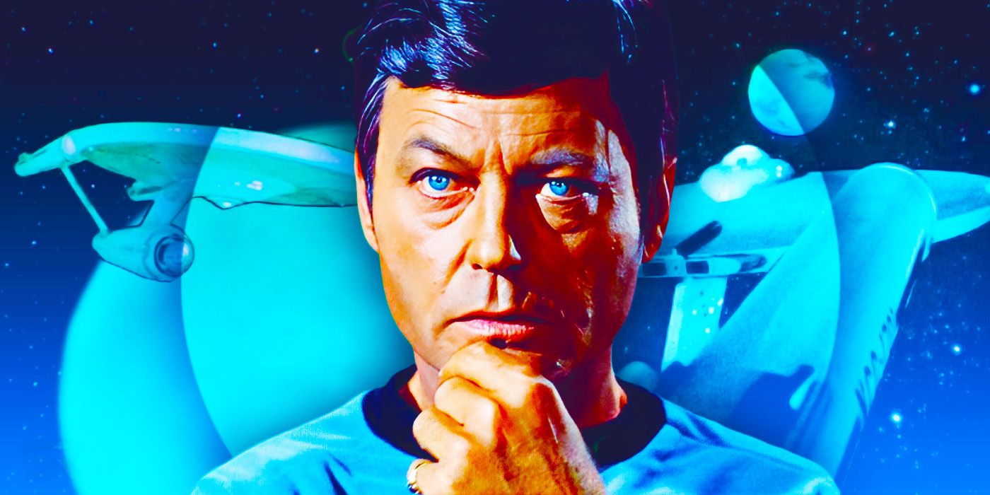 Star Trek: The Original Series, DeForest Kelley as Dr Leonard Bones McCoy. USS Enterprise.