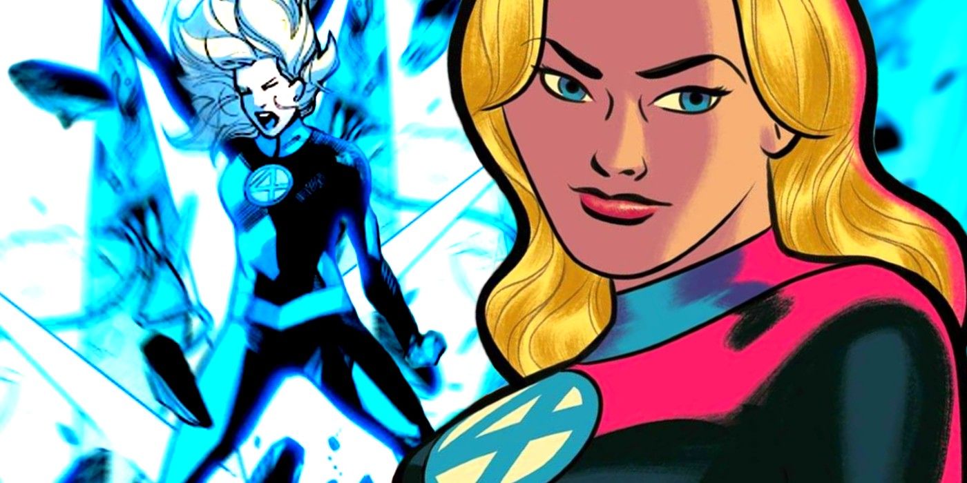 fantastic four's invisible woman unleashing a blast of power